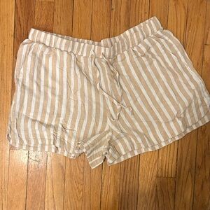 Universal Thread Tan Striped High Waist Women's Shorts